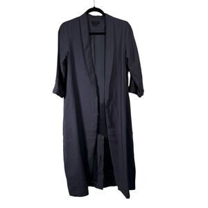 COS Navy Blue Long Line Open Front Duster Blazer Jacket Career Office Womens 4